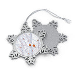 Twins Pewter Snowflake Ornament