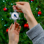 Lil' Blue Pewter Snowflake Ornament