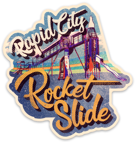NEW! Rapid City Rocket Slide Sticker – Black Hills Stickers & Apparel