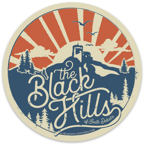 Black Hills Round Sticker