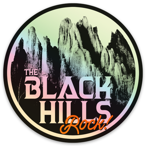 Black Hills Rock Holographic Sticker